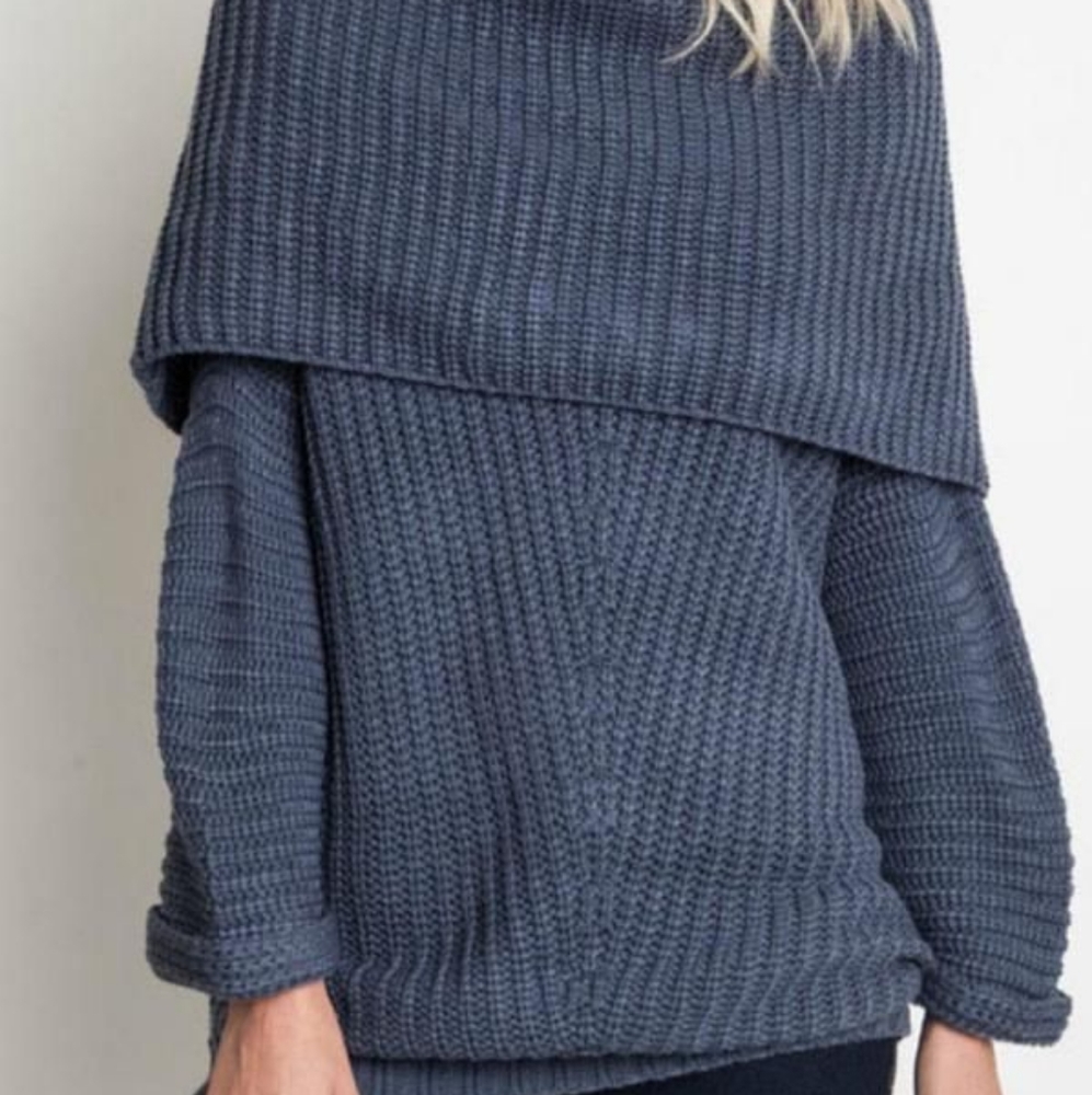 Umgee Cowl Neck Sweater